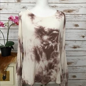 Don't Ask Why Cold Shoulder Tie Dyed T-shirt